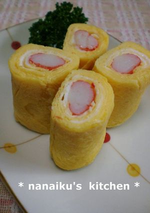 A picture of Crab Stick Omelet Roll.