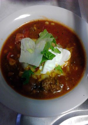 A picture of taco soup.