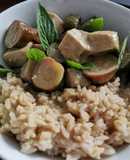 Curry verde con berenjena y tofu