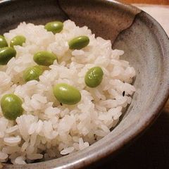 A picture of Edamame Rice with Shio-Koji.