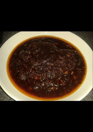 A picture of Mama's pepper Ghana's best (shito).