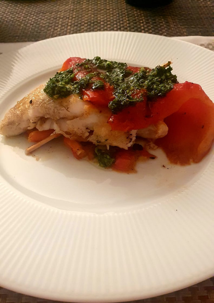 Una foto de Pimientos rellenos con filetes de pescado