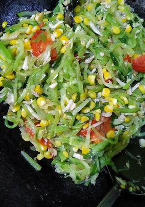 Foto resep Tumis labu jipang dan jagung teri medan