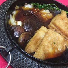 A picture of Aburaage Sukiyaki (Buddhist Cuisine).