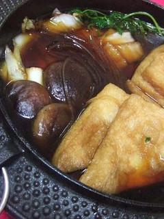 A picture of Aburaage Sukiyaki (Buddhist Cuisine).