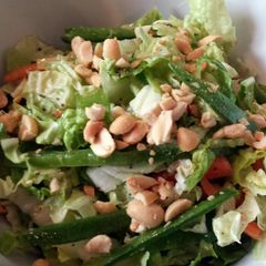 A picture of Asian salad with a kick.