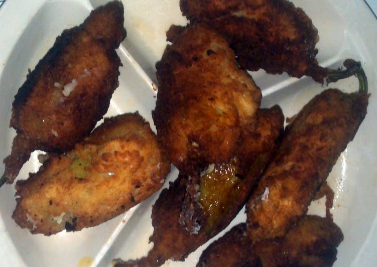 Fried stuffed banana stuffed peppers