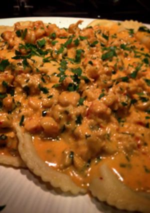 A picture of Cajun Crawfish Ravioli.