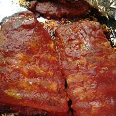 St Louis style ribs A picture of St Louis style ribs.
