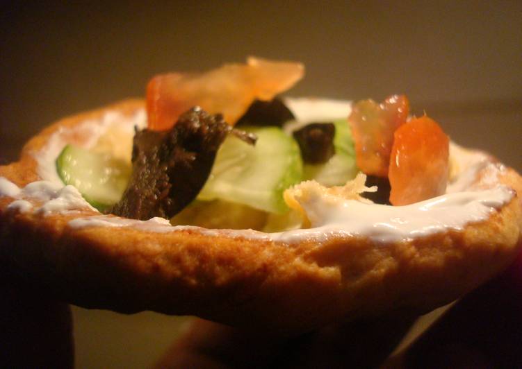 Seven layer dip in bread bowls