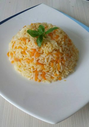 Una foto de Arroz de zanahoria