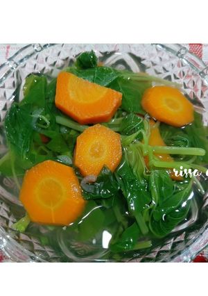 Foto resep Sayur Bayam wortel bening