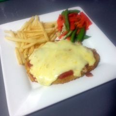 A picture of Chicken Parmigiana.