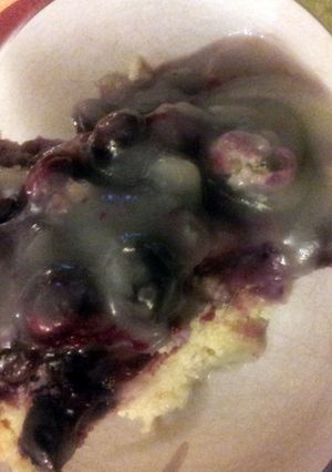 A picture of Grandma's Fruit Cobbler.