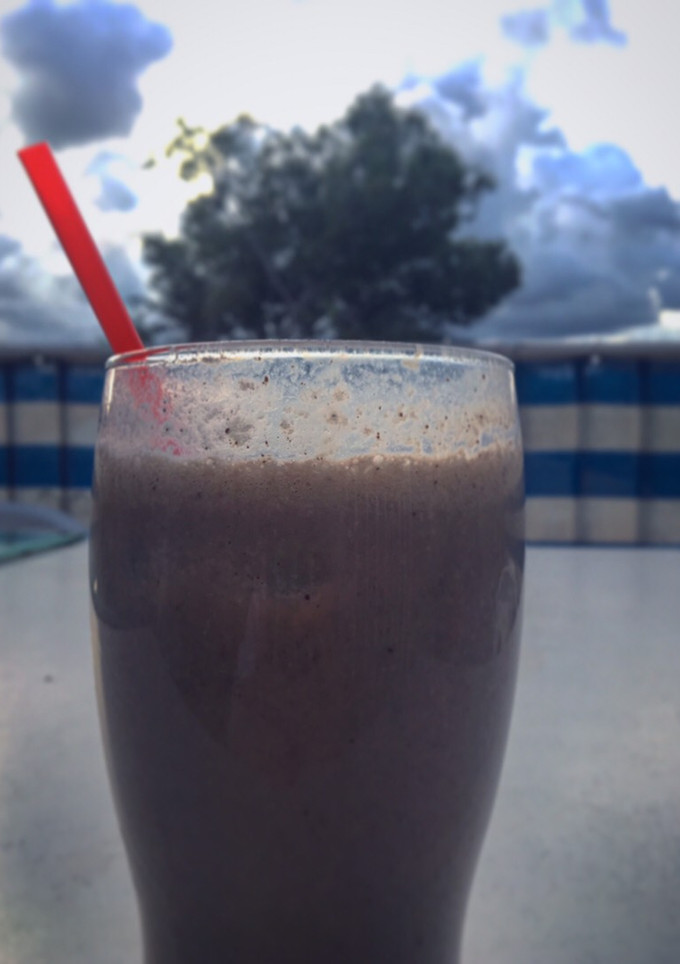 Una foto de Batido de plátano con oreo