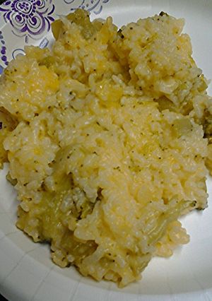 A picture of Dreamy Creamy Cheesy Broccoli and Rice.