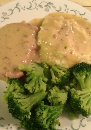 A picture of Easy Smothered Pork Chops In Crockpot.
