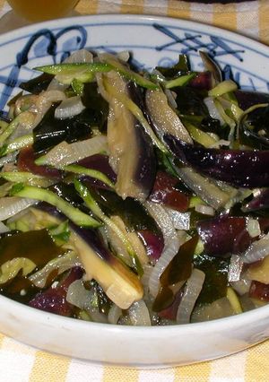 A picture of Stewed Aubergine - Only 5 Minutes in a Microwave.