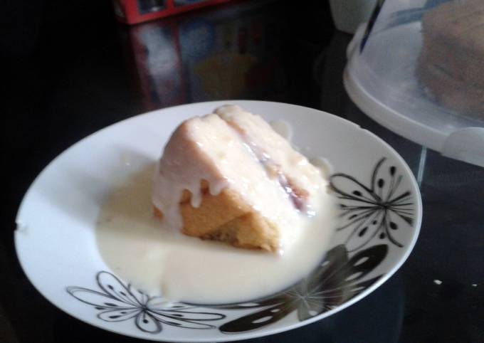 fresh cream sponge cake recipe main photo