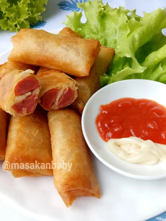 Cara Mudah Membuat Resep  Resep Lumpia Sosis Keju yang Lezat Sekali, Sempurna
