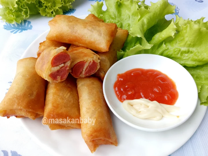 Cara Mudah Membuat Resep  Resep Lumpia Sosis Keju yang Lezat Sekali, Sempurna