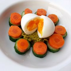 A picture of Mash Pea With Egg Salad.