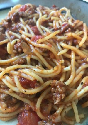 A picture of Instant Pot Spaghetti.