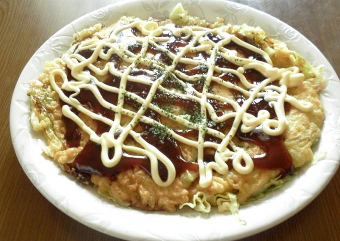 Healthy and Easy Okonomiyaki with Cabbage!!