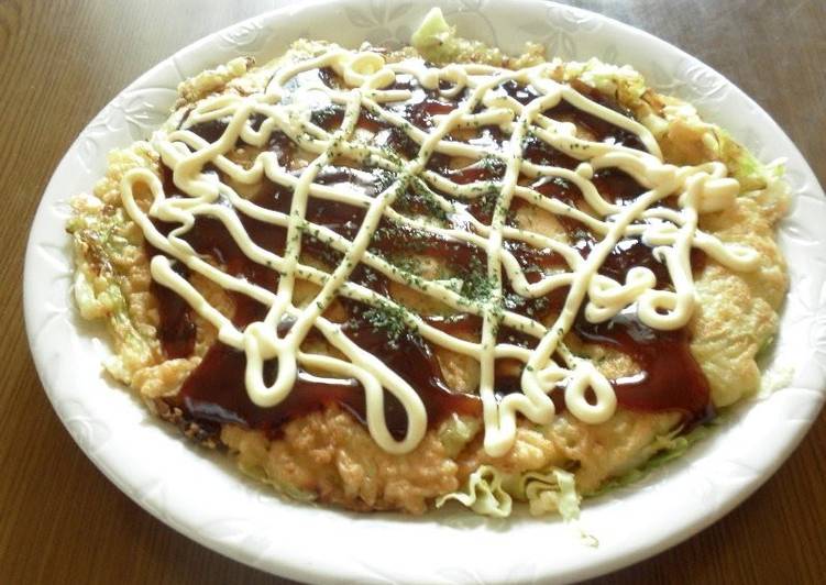 Simple Way to Make Appetizing Healthy and Easy Okonomiyaki with Cabbage!!