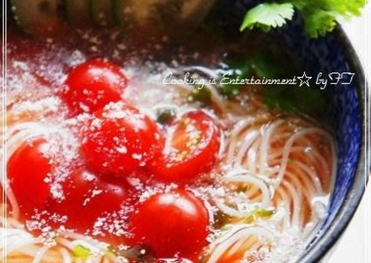 My Kids Love Sunny Tomato Somen Noodle Soup