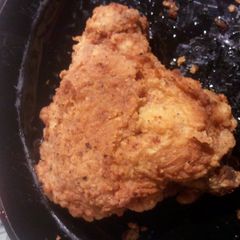 A picture of country double battered fried chicken.