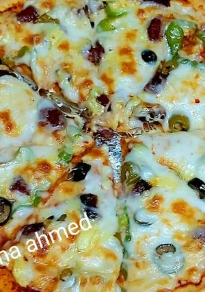 صورة لوصفة بيتزا