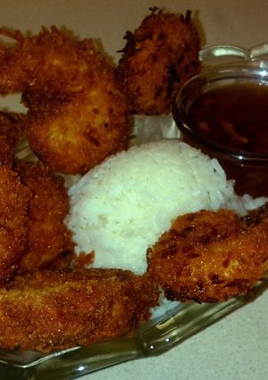 A picture of Coconut Shrimp for Two.