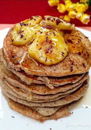 Una foto de Pancakes veganos