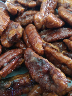 A picture of Deep fried candied pecans.