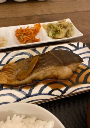 A picture of Japanese simmered cod fish - Tara no nitsuke.