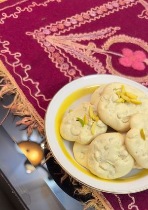 عکسی از دستور شيريني پفكي گردويي