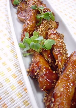 A picture of Teriyaki Sesame Chicken Sticks.