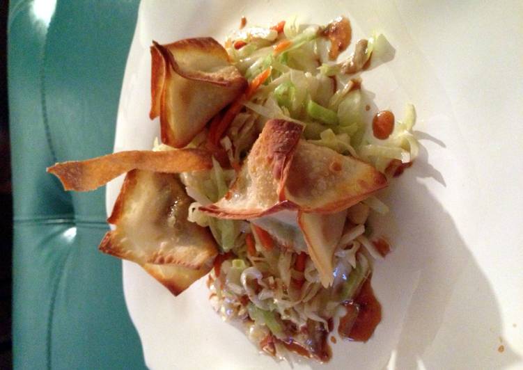 Simple Way to Prepare Speedy Teriyaki Chicken And Avocado Wontons