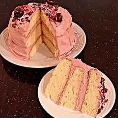 A picture of Cherry Vanilla Layer Cake.