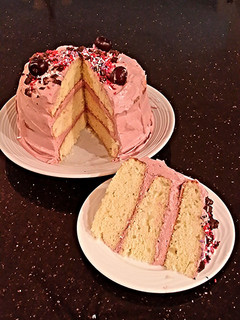 A picture of Cherry Vanilla Layer Cake.