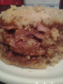A picture of Bacon and onion pudding.