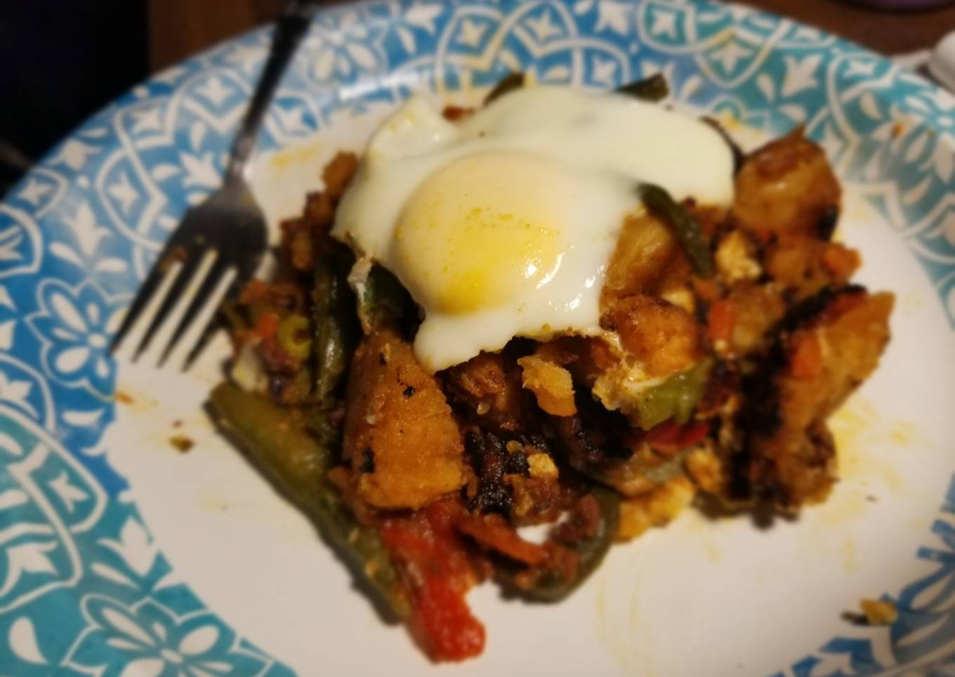 Heidi's Low budget Chorizo & Potato Stir fry