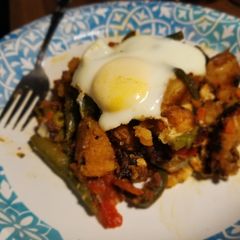 A picture of Heidi's Low budget Chorizo & Potato Stir fry.