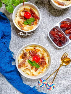 Foto resep Puding Roti Kurma Kukus