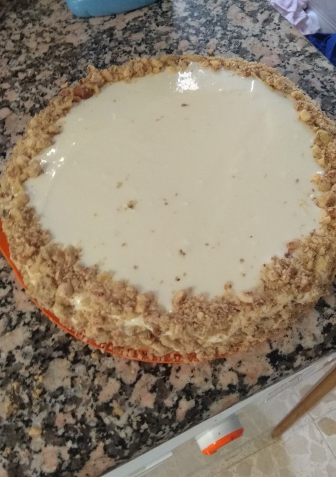 Una foto de Bizcocho de zanahorias con frosting