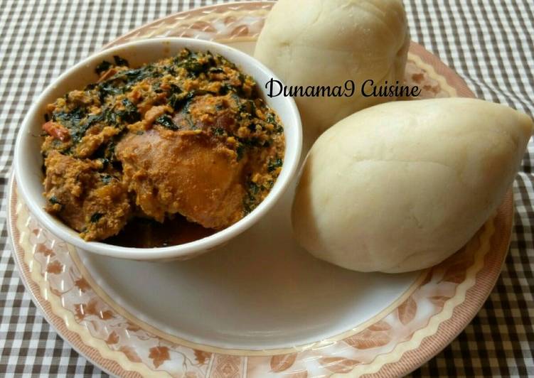 Step-by-Step Guide to Prepare Speedy Pounded yam with ugu/egusi soup | Quick Recipe For Collage Students