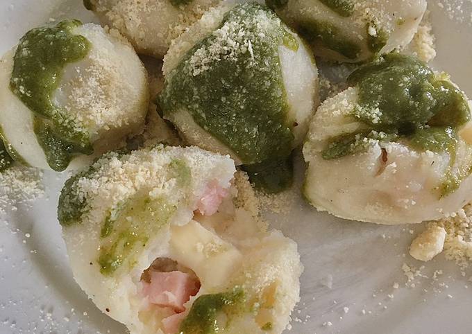 ÑOQUIS RELLENOS DE JAMÓN Y QUESO 🥓🧀