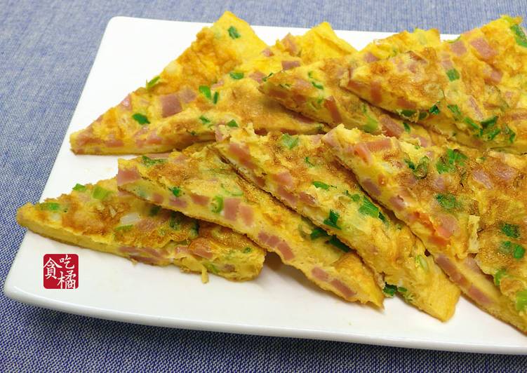 貪吃橘發表的香蔥火腿嫩蛋煎 香草煎蛋5 食譜 Cookpad