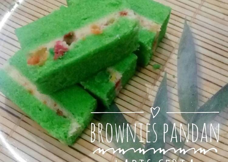 Brownies/bolu pandan lapis ceria